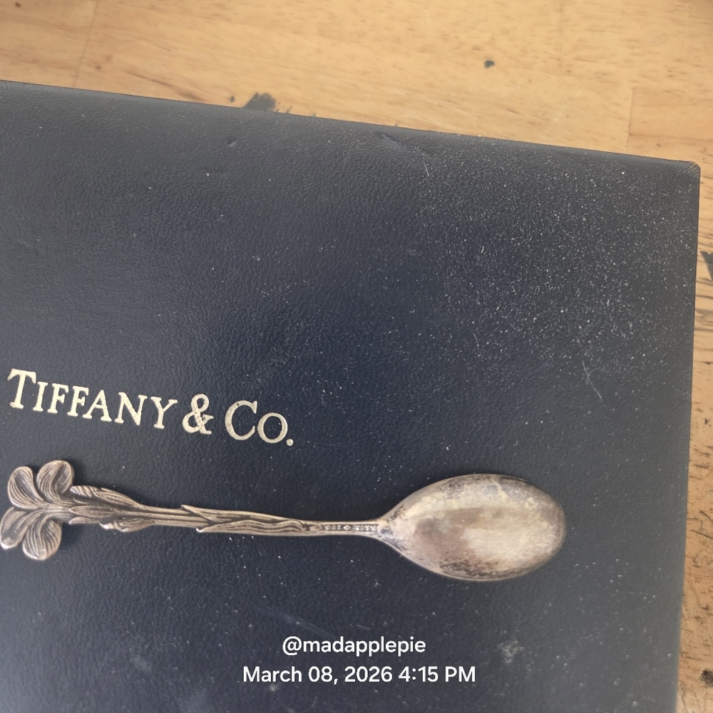 1885 Tiffany & Co. Gentian Spoon Ring Sterling Silver Designer Luxury  #59 - Picture 13 of 15